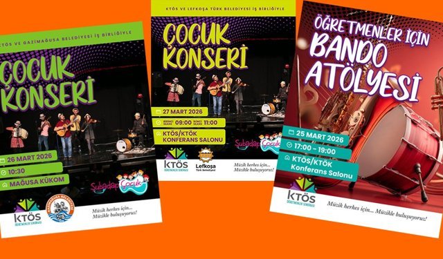 KTÖS’ten müzik etkinlikleri: Lefkoşa ve Gazimağusa’da çocuk konserleri, öğretmenlere bando atölyesi