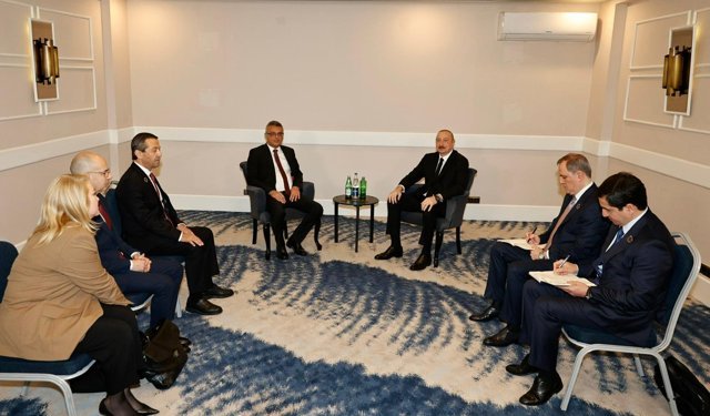 Cumhurbaşkanı Tufan Erhürman, Azerbaycan Cumhurbaşkanı İlham Aliyev ile görüştü