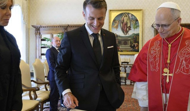 Vatikan Devlet Başkanı Papa 14. Leo ile Fransa Cumhurbaşkanı Macron görüştü