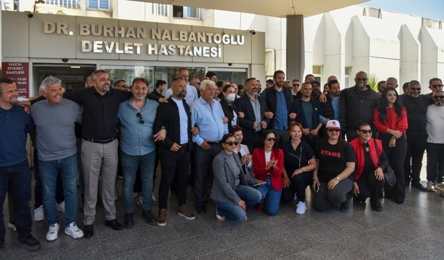 Sendikalardan Nalbantoğlu Hastanesi’ne destek ziyareti