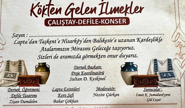“Kökten Gelen İlmekler” etkinliği düzenleniyor