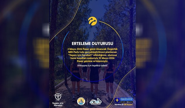 Turkcell’in “Yaşam için Hareket” etkinliği 10 Mayıs’a ertelendi