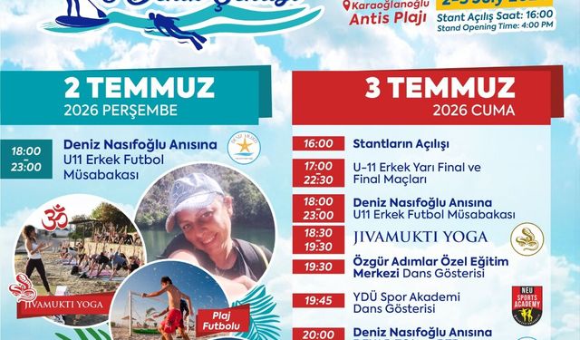 Karaoğlanoğlu Spor Oyunları ve Deniz Şenliği 2-5 Temmuz arasında yapılacak