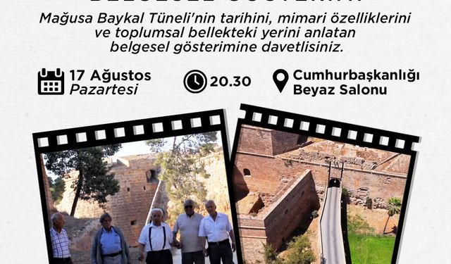 Baykal Tüneli Belgeseli, pazartesi günü gösterilecek