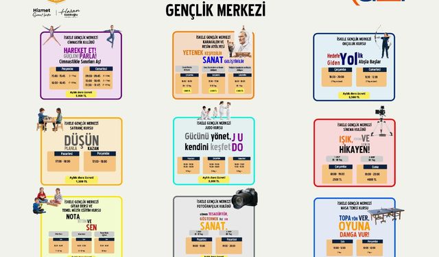 İskele Gençlik Merkezi’nde kurs ve kulüp kayıtları başladı