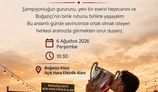 Boğaziçi'ndeki açılış ve kutlama etkinliği