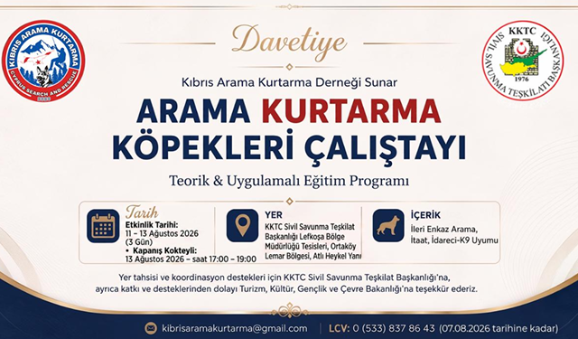 KARK, “Arama Kurtarma Köpekleri Çalıştayı” 11 – 13 Ağustos arası yapılacak