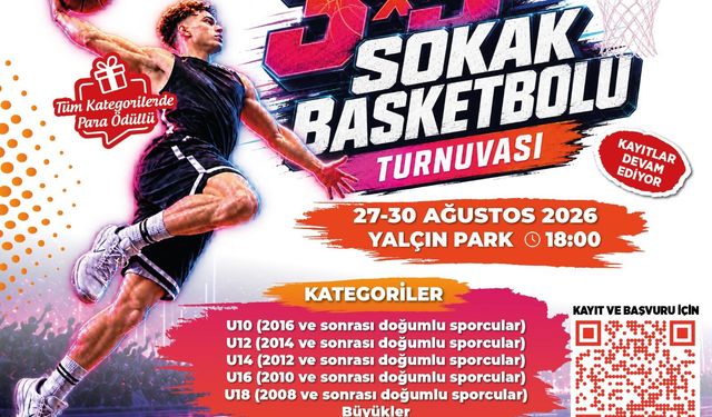 3X3 SOKAK BASKETBOLU TURNUVASI’NDA KAYITLAR DEVAM EDİYOR