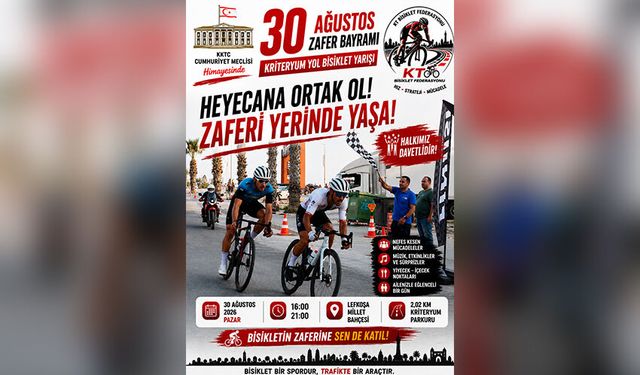 30 Ağustos Zafer Bayramı Kriteryum Yol Bisiklet Yarışı pazar günü yapılıyor