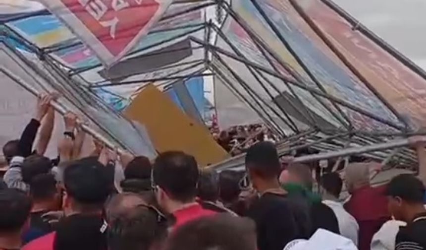 Teknofest’te korkutan kaza, İskele düştü