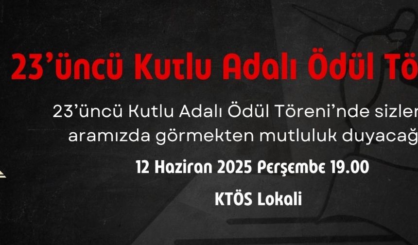 23. Kutlu Adalı Ödül Töreni perşembe günü yapılıyor