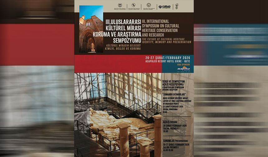 “3. Uluslararası Kültürel Mirası Koruma ve Araştırma Sempozyumu” 26-27 Şubat'ta yapılacak