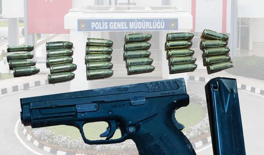 Polisten “Karanlık Hedef Operasyonu”… Tabanca, şarjör ve canlı mermi ele geçirildi