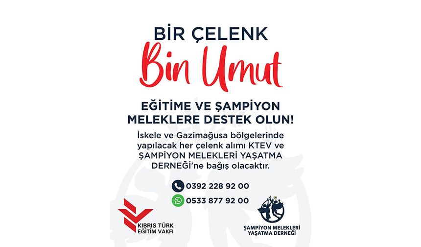 Şampiyon Melekleri Yaşatma Derneği ile KTEV’den bağış çağrısı
