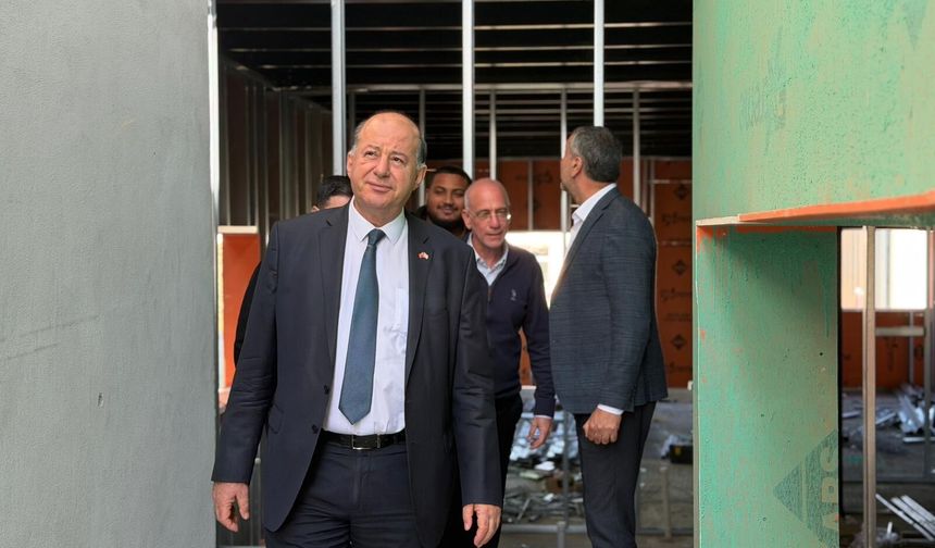 Dinçyürek, Devlet Laboratuvarı inşaatında inceleme yaptı