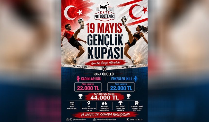 Futboltenisi’nde “Gençlik Kupası” yapılıyor