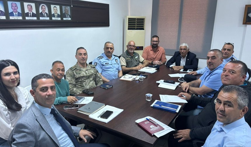 Güzelyurt İlçe Emniyet Kurulu yangın ve güvenlik riskleriyle ilgili kararlar aldı