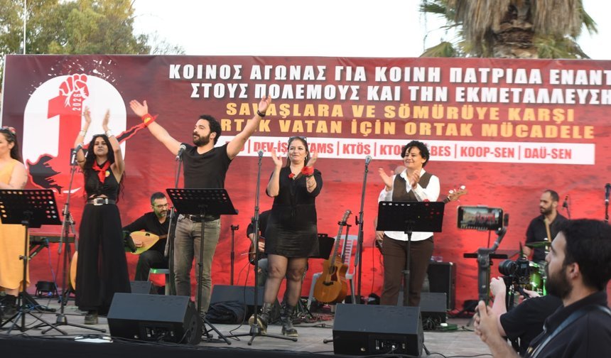 1 Mayıs ara bölgede iki toplumlu etkinlikle kutlandı