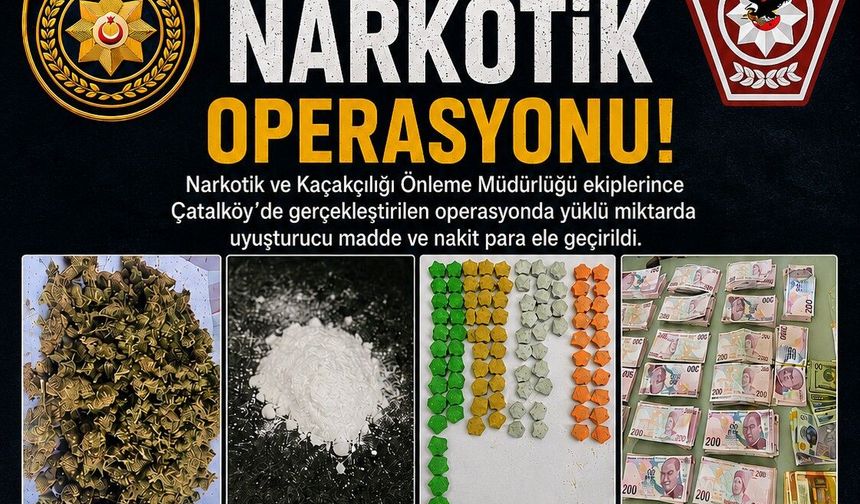Çatalköy'de satışa hazır paketler halinde uyuşturucu bulundu...4 tutuklu var