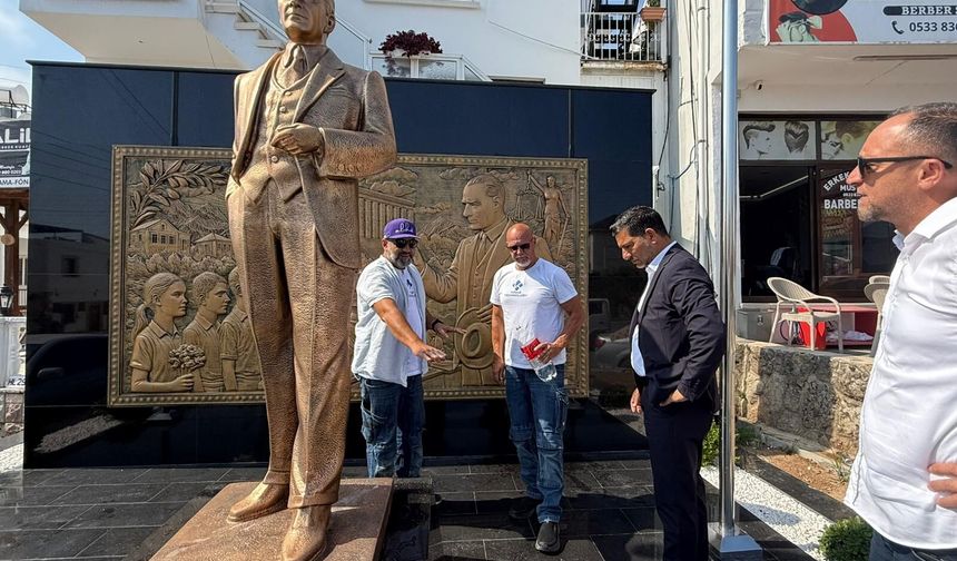 Kırok, Atatürk Büstü ve çevre düzenleme çalışmalarını inceledi