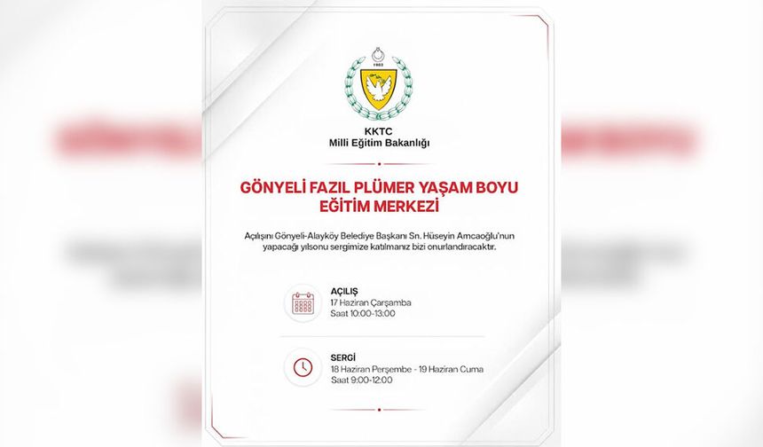 Gönyeli Fazıl Plümer Yaşam Boyu Eğitim Merkezi yıl sonu sergisi açılıyor