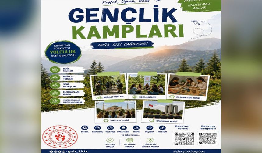 KKTC’den gençler Türkiye’deki kamplara bu yıl da katılabilecek