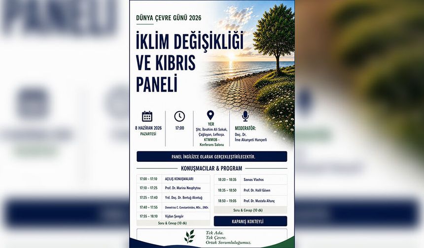 İki toplumlu “İklim Değişikliği ve Kıbrıs Paneli” düzenleniyor