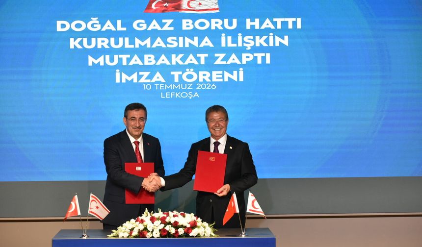 TC ile KKTC arasında Doğalgaz Boru Hattı Kurulmasına İlişkin Mutabakat Zaptı imzalandı