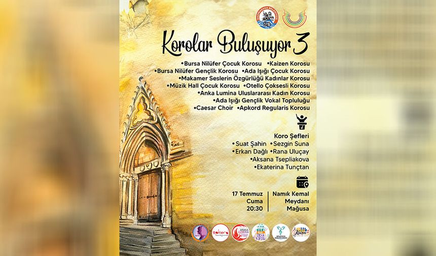 "Korolar Buluşuyor 3", cuma akşamı Namık Kemal Meydanı'nda müzikseverlerle buluşacak