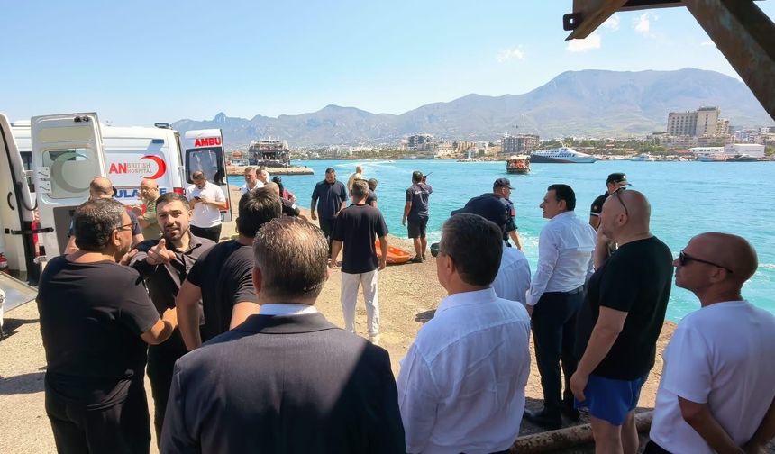 Başbakan Üstel Girne Limanı'nda..."Çok üzgünüz can kaybımız var"