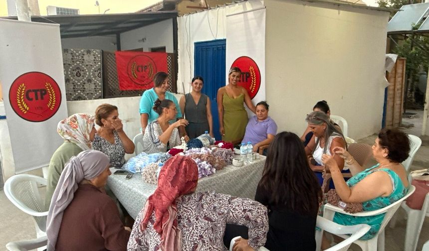 CTP Kadın Örgütü “Hayaller Örülür” Projesi’nin ilk buluşması Haspolat’ta düzenlendi