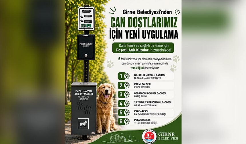 Girne Belediyesi, “Evcil Hayvan Atık İstasyonları” uygulamasını hayata geçirdi