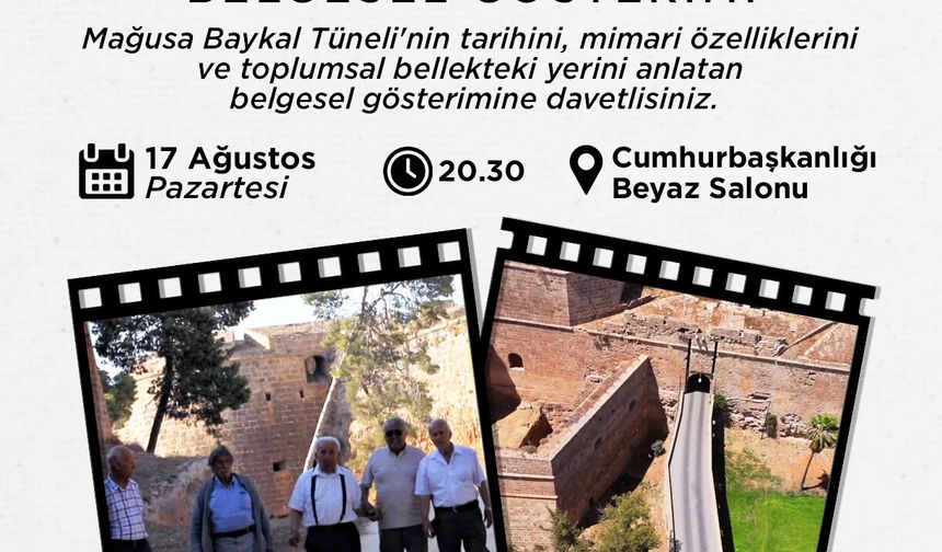 Baykal Tüneli Belgeseli, pazartesi günü gösterilecek