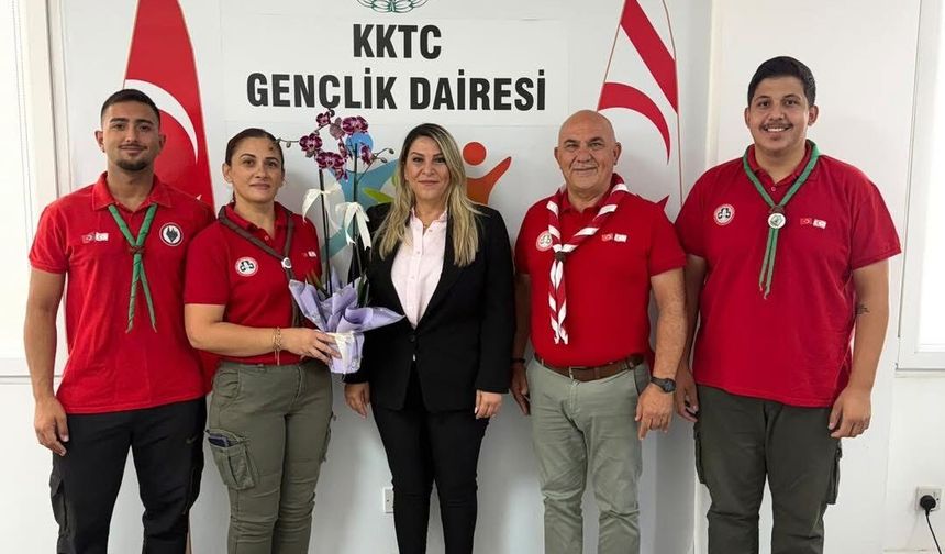 Kıbrıs Türk İzcilik Federasyonu’ndan Gençlik Dairesi Müdürü Bıçaklı’ya nezaket ziyareti