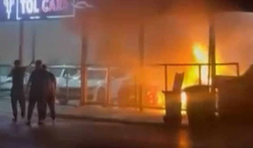 Lefkoşa’da oto galeri kundaklandı: İki kişi Ercan’da tutuklandı