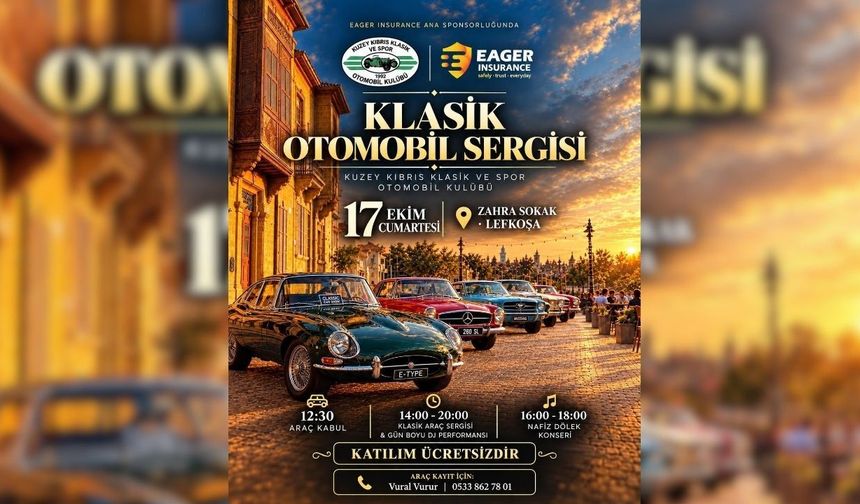 Klasik otomobiller cumartesi Zahra Sokak’ta sergilenecek