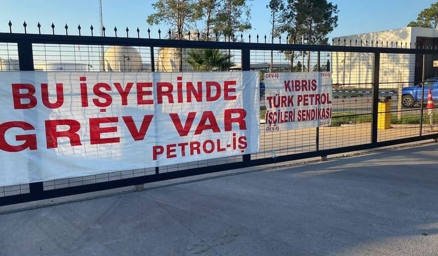 Kıbrıs Türk Petrolleri'nde uyarı grevi başladı: Pazartesi süresiz greve gidilecek