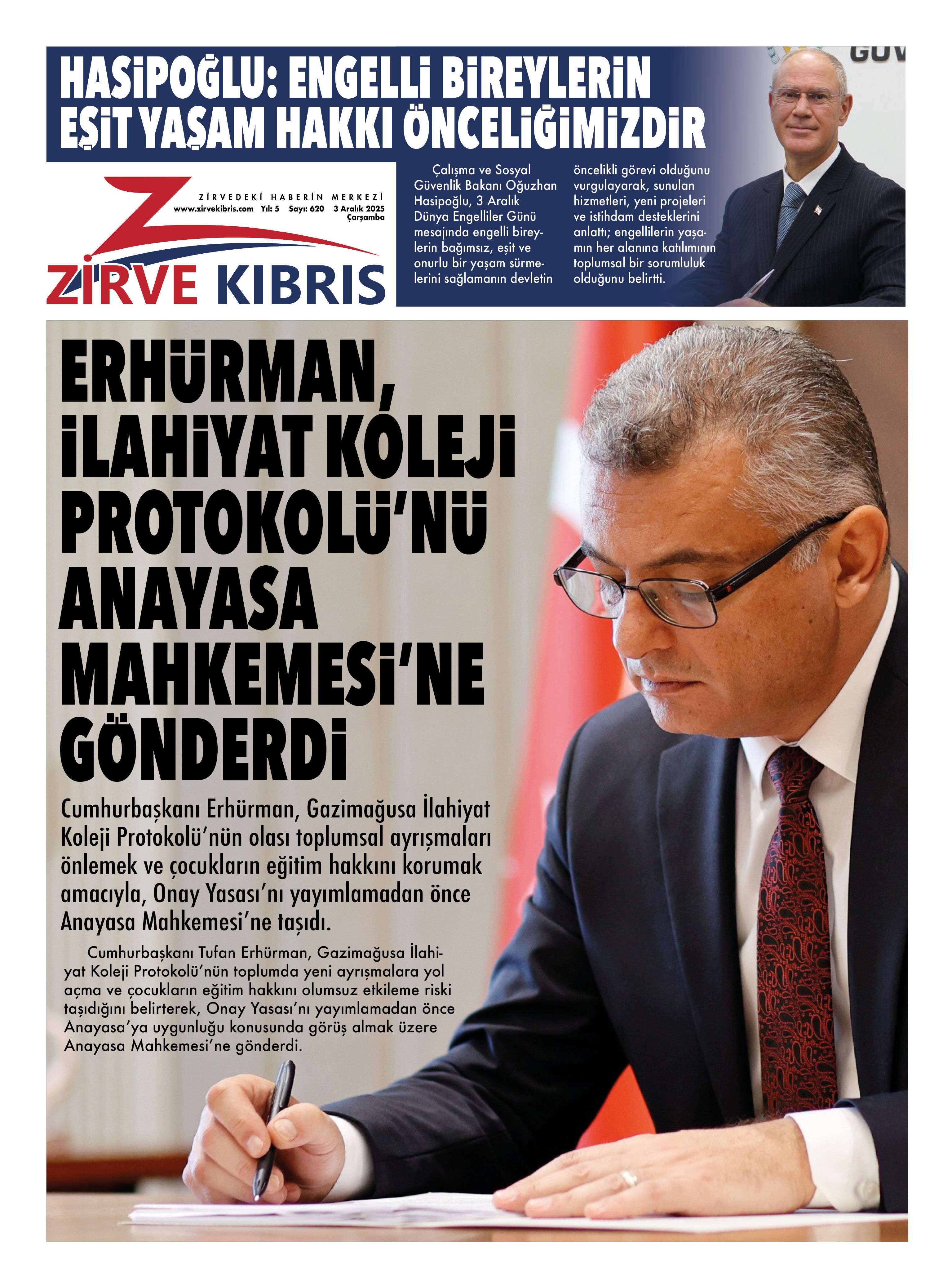 Zirve Kibris 3 Aralik 2025