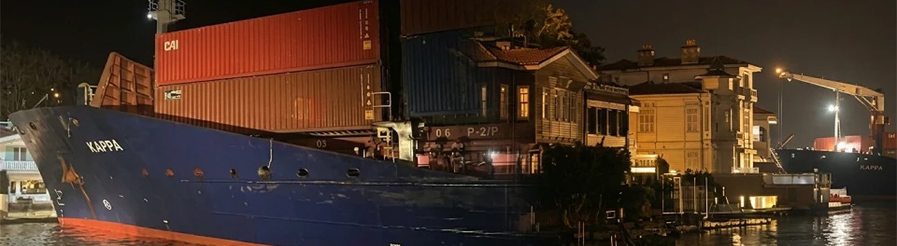 İstanbul Boğazı’nda gemi alarmı: “KAPPA” yalıya metreler kala karaya oturdu