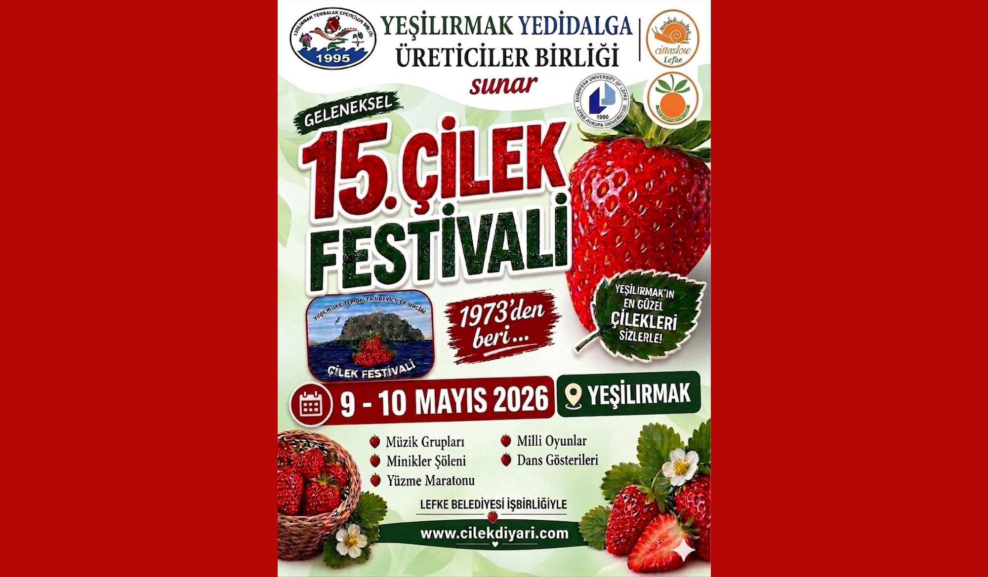 “15. Çilek Festivali” hafta sonu yapılıyor