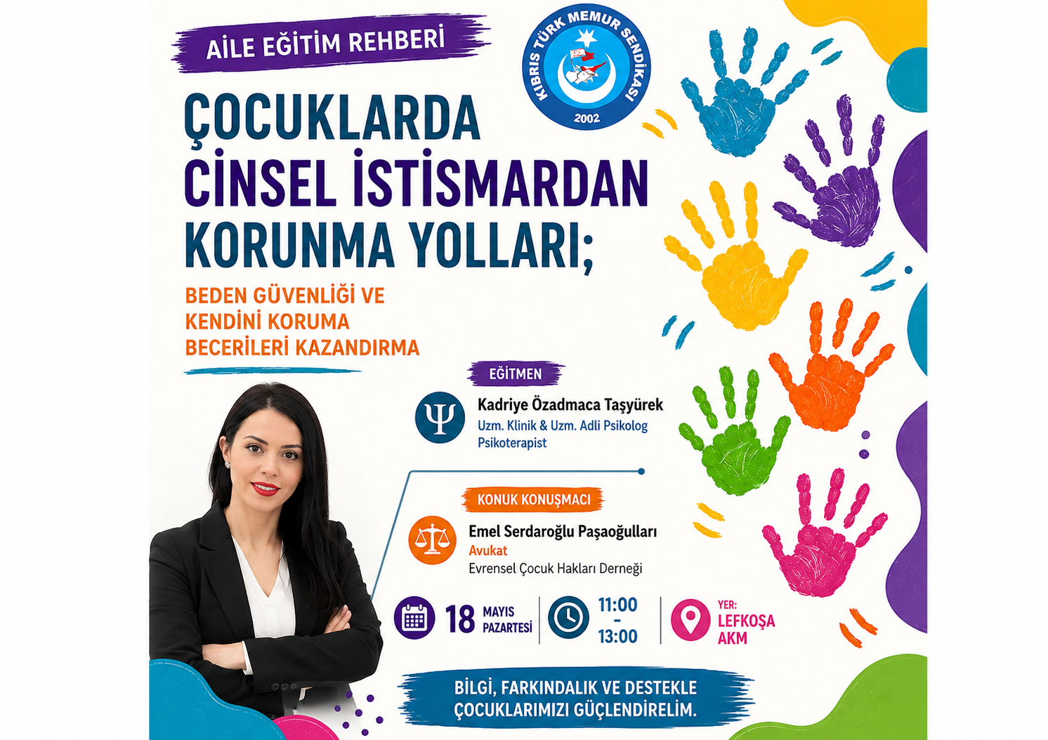 Çocukların Güvenliği İçin Eğitim: Katılımcılara Belge ve Özel El Kitapçığı Verilecek