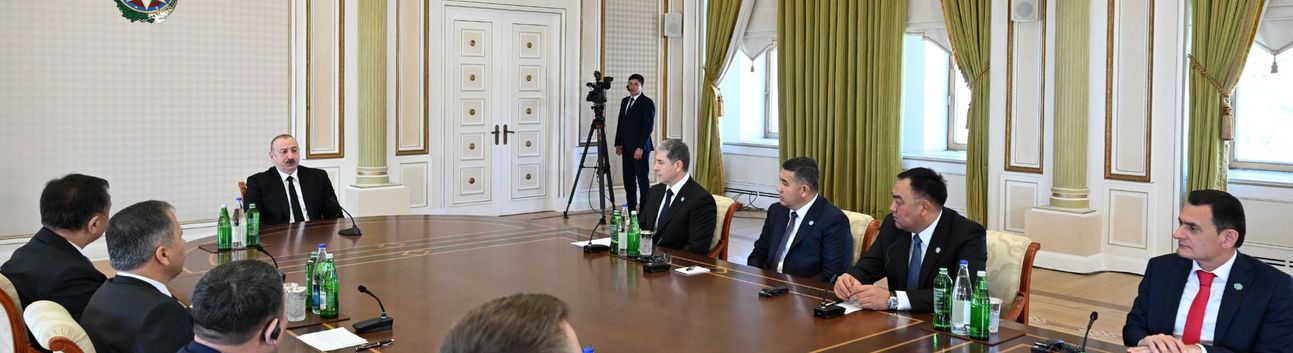 Aliyev, Türk devletlerinin içişleri bakanlarını kabul etti. Kabulde İçişleri Bakanı Dursun Oğuz da yer aldı